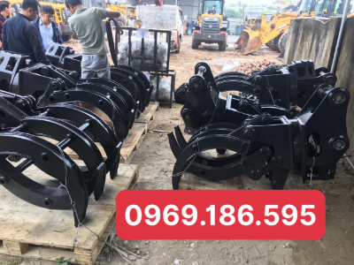 kẹp gắp gỗ lắp cho xe xúc đào các loại từ 55 - 210
