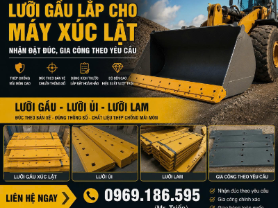 Lưỡi gầu - lam gầu lắp cho máy xúc